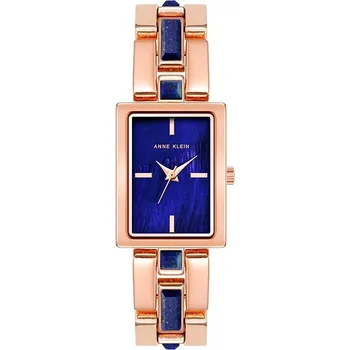 Módní doplněk Anne Klein dámské hodinky hranaté růžovo zlaté AK/4156BLRG