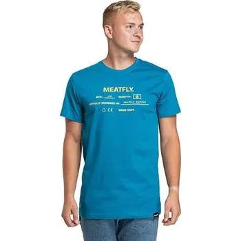 Meatfly pánské tričko Sign Funky Blue | Modrá | Velikost M | 100% bavlna