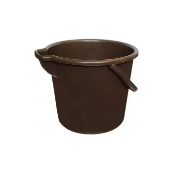 Vědro 12l s širokou výlevkou hnědý/černý