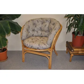 Zahrada Axin Trading s.r.o. Ratanové křeslo Bahama polstr MAXI levandule