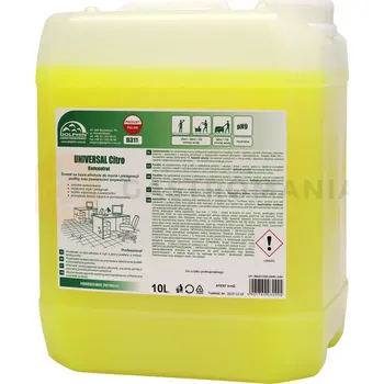 Čistič podlahy Alkoholový čisticí prostředek na čištění a údržbu podlah a omyvatelných povrchů 10 l | DOLPHIN, UNIVERSAL Citro