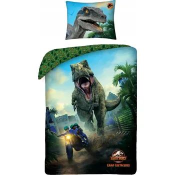 Povlečení HALANTEX Dětské bavlněné povlečení Jurassic World T-Rex Adventure 140x200 OEKO-TEX®