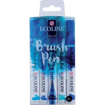 ROYAL TALENS Akvarelový ECOLINE Brush Pen, 5ks modré
