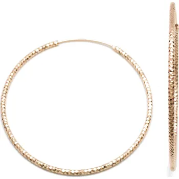 Náušnice Stříbrné náušnice kruhy Evelio 3 barvy 50 mm - Rose gold