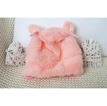 Kojenecká čepice AMÁLKA Chlupatá čepička, lososová Velikost: 80-86