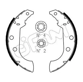 Auto-moto Sada brzdových čelistí CIFAM 153-323