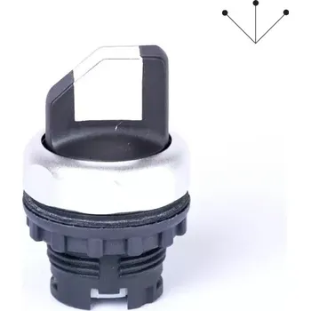 tlačítko Noark 105677 Ex9P1 S3 w Hlavice přepínače třípolohová, s aretací, bílá (Noark 105677 Ex9P1 S3 w)