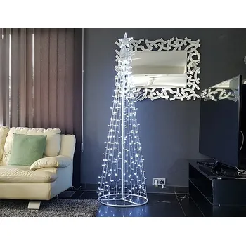 Vánoční dekorace VOR STROM 370 PRG - RGB MULTI - vánoční svítící dekorace - svítící strom s barevným i bílým svitem, programy svitu, 370 LED, výška 1,8m, napájení adaptér 230V, dálkový ovladač