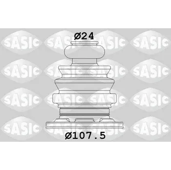 Manžeta ke kolu Sada měchů, hnací hřídel SASIC 1906003