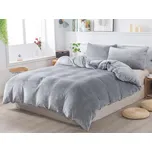 XPOSE® Mikroplyšové povlečení JORGA Exclusive - světle šedé 140x200 cm, 70x90 cm, Mikroplyš + Prodloužená možnost vrácení zboží do 50 dnů