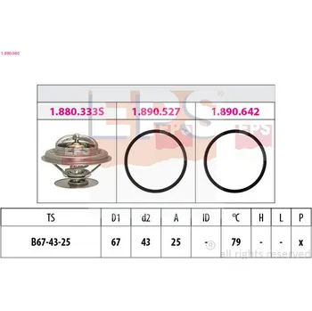 Chladič motoru Termostat, chladivo EPS 1.880.980