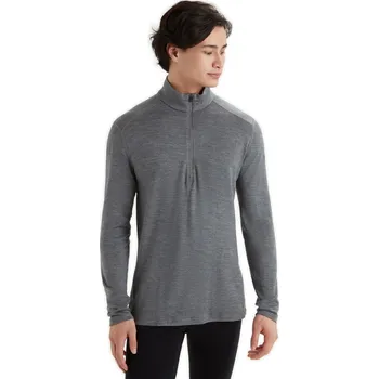 Pánské tričko Pánské merino tričko s dlouhým rukávem ICEBREAKER Mens 260 Tech LS Half Zip, Gritstone Heather velikost: M