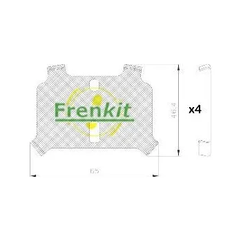 Brzdový komplet Protihluková folie, brzdové oblożení (posunovací deska) FRENKIT 940327