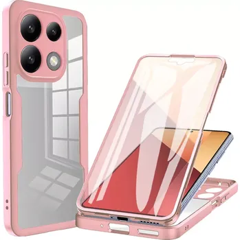 Pouzdro na mobilní telefon Pouzdro Xiaomi Redmi Note 13 5G Techsuit - ColorVerse 360 Series + ochrana obrazovky, růžové