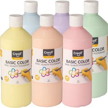 Vodová barva Temperové barvy Creall PASTEL mix/ přenosný box / 6x500ml