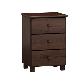 Noční stolek Slevadoma Noční stolek masiv borovice se zásuvkami ALEXIS Barva: Moření ořech