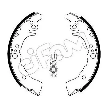 Auto-moto Sada brzdových čelistí CIFAM 153-435