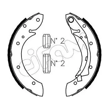 Brzdová čelist Sada brzdových čelistí CIFAM 153-023