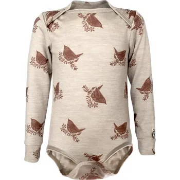 Kojenecký body Rostoucí merino body dlouhý rukáv tenké dětské - Folklor, Crawler Velikost: 56-62/68