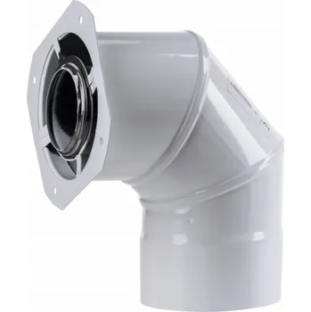 Kouřovod Spiroflex 60/100-80/125 IMK adaptér (koleno) bílý
