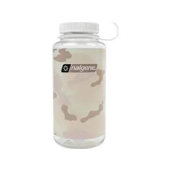 Láhev Nalgene Wide Mouth Sustain 1000 ml Clear/White Camo béžová
