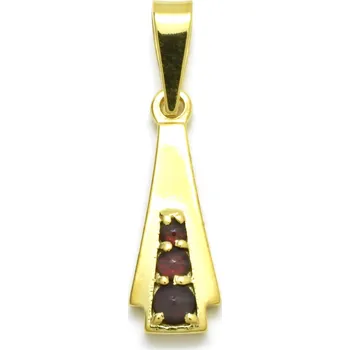 Přívěsek Stříbrný přívěsek český granát Samira - Zlacení