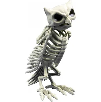 Party dekorace Halloweenská kostra sovy, 32 cm