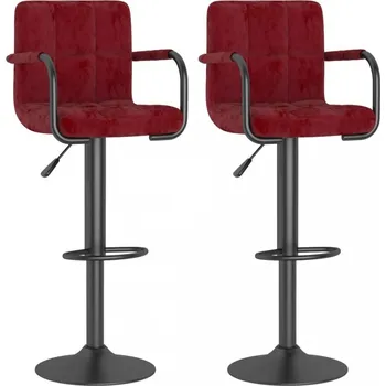 Barová židle Barová židle 2 ks samet / kov Dekorhome