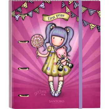 Set školních potřeb Kroužkový pořadač Gorjuss First prize Fialová (27 x 32 x 3.5 cm)