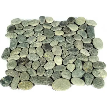 Obklad Obklad / dlažba - mozaika říční oblázky, šedá, 1 m2