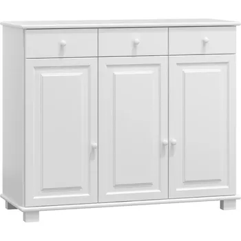 Komoda Slevadoma Komoda masiv borovice se skříňkami a zásuvkami 3-3 MILADA Barva: Barva bílá