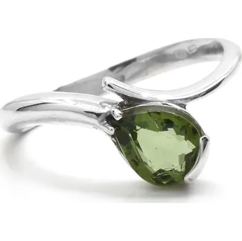 Prsten Stříbrný prsten s vltavínem Voleita - 70