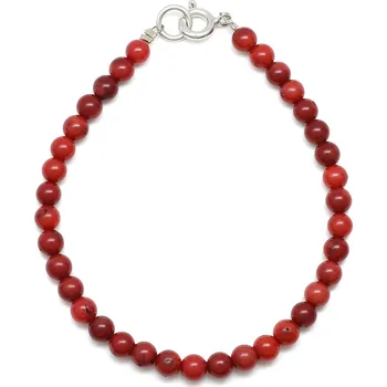 Náramek Náramek červený korál 5 a 8 mm Kornelia - 19 cm, 5 mm