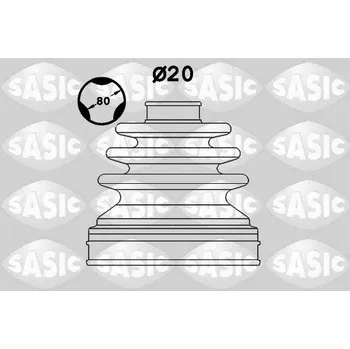 Manžeta ke kolu Sada měchů, hnací hřídel SASIC 1906158