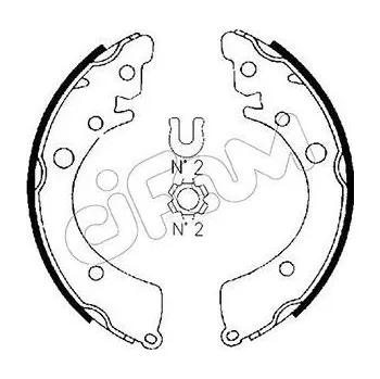 Brzdový systém Sada brzdových čelistí CIFAM 153-149