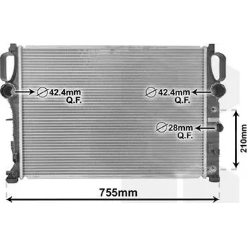Motor automobilu Chladič, chlazení motoru VAN WEZEL 30002341