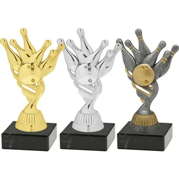 Soška - BOWLING - M/P417 Výška trofeje: Soška stříbrná - výška 15cm