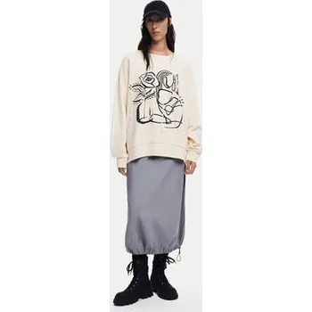Dámská mikina Desigual Mikina Patch 24WWSK06 Écru Oversize L