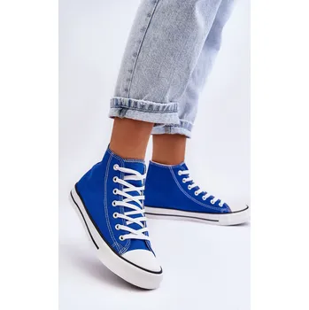 Dámské tenisky Dámské Klasické Vysoké Tenisky Remos Barva: Modrá, Velikost: 36