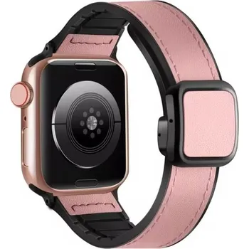 Ostatní příslušenství k chytrým hodinkám eses Sportovní kožený řemínek pro Apple Watch - Růžový 38mm, 40mm, 41mm