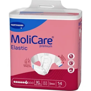 Inkontinenční podložka Samolepící pleny MoliCare Elastic 7 kapek, vel. XL, savost 3180 ml, 14 ks