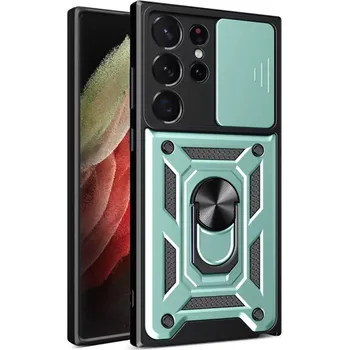 Pouzdro na mobilní telefon Kryt Samsung Galaxy S24 Ultra Techsuit CamShield Pro green