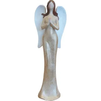 Anděl keramický zlatý 24 cm 3130038