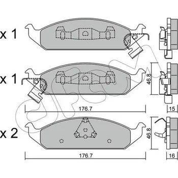 Auto-moto Sada brzdových destiček, kotoučová brzda CIFAM 822-355-0