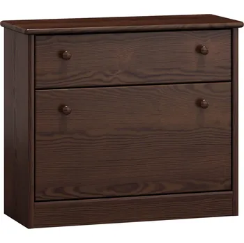 Botník Slevadoma Výklopný botník masiv borovice MILAN II Barva: Moření ořech