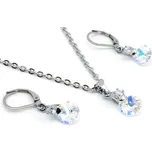 Ocelová souprava Swarovski Crystal AB Ribbon - S řetízkem 50 cm