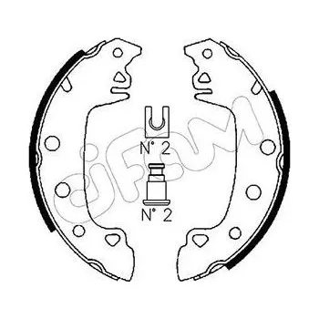 Auto-moto Sada brzdových čelistí CIFAM 153-340