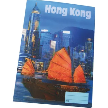 Sešit sešit 440 s 3D motivem ,A4, 40 listů,bez linek, motiv Hong Kong