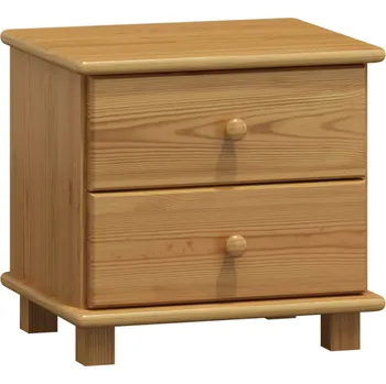 Noční stolek Slevadoma Noční stolek masiv borovice se zásuvkami RUFIN Barva: Moření olše