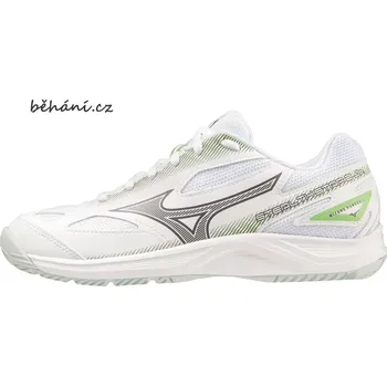 Dětská sálová obuv juniorské halové boty Mizuno - Stealth Star 2 Jr. (Mizuno Stealth Star 2 Jr. - bílo/zelené)